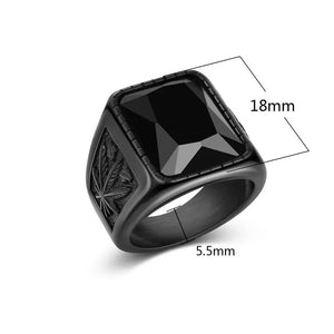 Black stone cocktail / signet ring. For proper gents about town, innit.