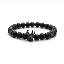 Suave AF skull and stone bracelet. 2 piece set. Stone, bead, metal crown.