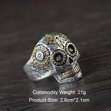 Keep werewolves at bay with this Sterling Silver skull ring.