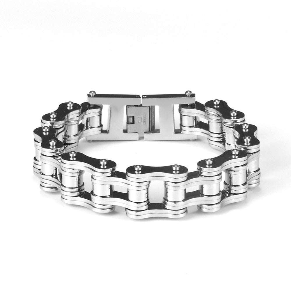 Get your motor running. Biker chain bracelet